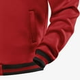 thumbnail image 4 of Men's Fleece-Lined Varsity Jacket Causal Slim Fit Cotton Letterman Baseball Bomber Jackets Coat, 4 of 5