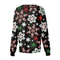 thumbnail image 3 of HaHaHappy Christmas Scrubs Jacket for Women Plus Size Snap Front Cute Snowflake Print Scrub Tops Casual Long Sleeve Funny Scrubs Dressy Nurse Uniform Medical Nursing Workwear with Pocket Black S, 3 of 4