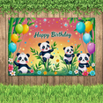 thumbnail image 6 of Cute Pandas Themed Happy Birthday Banner Party Decoration Backdrop Background Photography Props for Birthday Parties Kids Celebrations Family Gatherings Photo Booths, 6 of 7