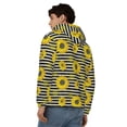 thumbnail image 4 of Vsdgher Sunflowers On Black And White Stripes Mens Hoodies Zip Hoodie, Hoodies for Men, Zip-up Hooded Sweatshirt-Medium, 4 of 5