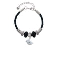 thumbnail image 2 of Delight Jewelry Silvertone Little Bird Initial - S - Mom Celtic Knot Leather Bead Bracelet, 7"+2" Extender, 2 of 4