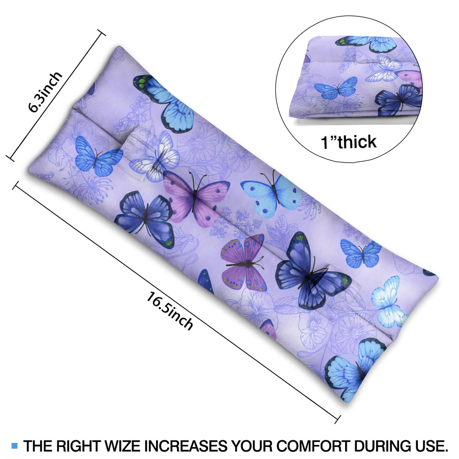 Dreamy Butterfly Print Seatbelt Pillow - Post-Surgery Recovery Cushion for Mastectomy & Heart Procedures - Soft Floral Car Travel Pillow for Women