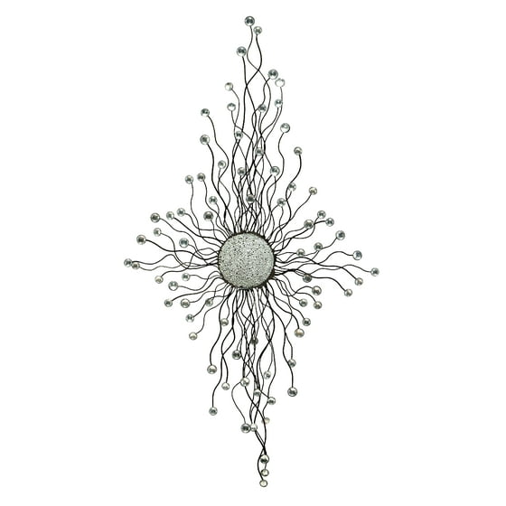 Metal Wall Decor Adorned With Small Mirrors - Walmart.com