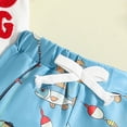 thumbnail image 7 of Xudanell Toddler Baby Boy Baseball Outfit Ice Cream Baseball Print Short Sleeve T-Shirt Shorts 2Pcs Set Summer Clothes (12-18 Months,Blue), 7 of 7