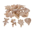 thumbnail image 2 of 20 Unids Mini Clavijas De Natural Ropa De Papel Foto Colgante Clip De Primavera Macarena Mini clavijas de madera vintage, 2 of 7