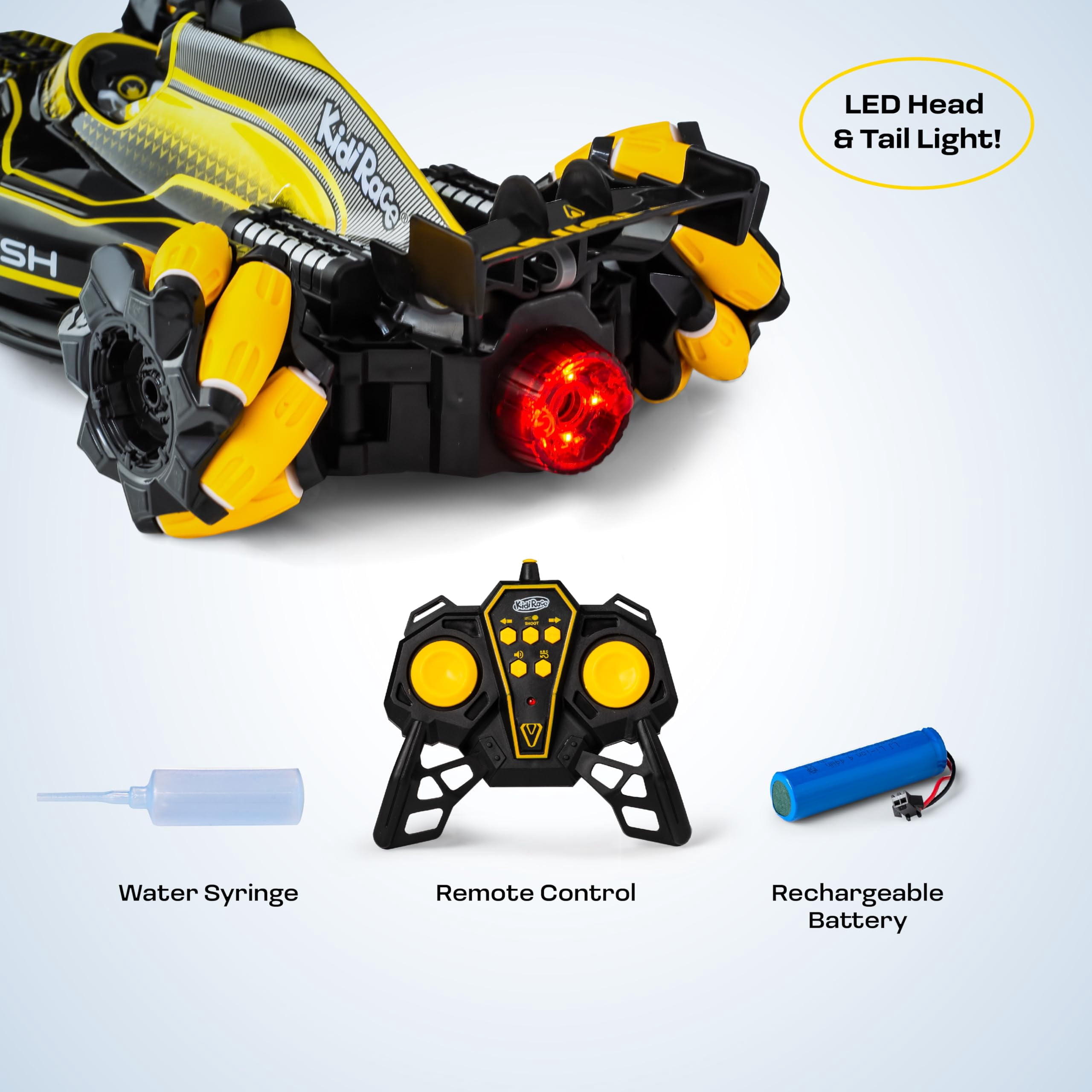 Rechargeable Remote Control RC Car for Kids, 360 Twisting 4wd Drifter Vapor Generating 1:12 Scale