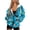 Adorable Puppy Theme, variant on Ribbon Daisy with Pockets Hooded Jacket, Polyester Fabric Hooded Coat Drawstring Practical Front Pockets Oversized Hoodie for Fall Winter