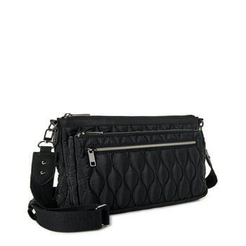 Time and Tru Women's Pine Mini Crossbody Bag, Black