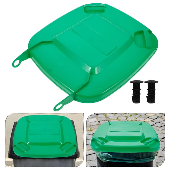 Raindrops Outdoor Trash Can Lid Plastic Replacement with Odor Resistant Material
