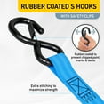 thumbnail image 3 of AUGO Retractable Ratchet Straps | 2 Heavy Duty Ratchet Straps Self Retractable Tie Down Straps with Soft Loops & Storage Bag for Motorcycle, Truck, Trailer, Cargo Van |1200 Lb Break Strength 1” x 10’, 3 of 7