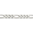 thumbnail image 2 of Auriga 925 Sterling Silver 10.5mm Flat Figaro Bracelet 8 inch for Women, 2 of 6