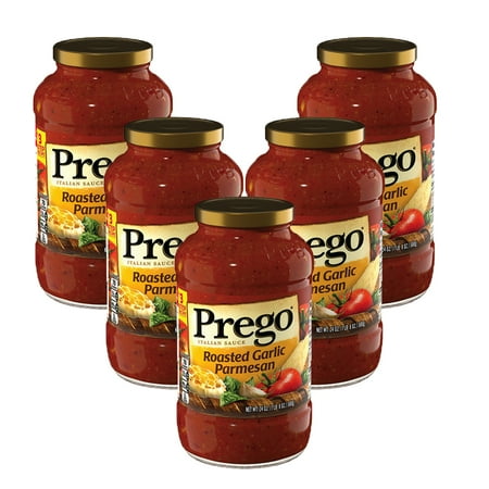 - (5 Pack) Prego Roasted Garlic Parmesan Italian Sauce, 24 oz.