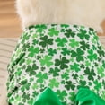 thumbnail image 4 of St. Patrick's Day Dog Dress Skirt Lucky Shamrock Dog Dresses with Big Bowknot for Small Dogs Puppy, Green, 4 of 7