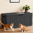 thumbnail image 5 of fazzn 75 Gallon Resin Deck Box Waterproof Outdoor Storage Box for Patio Furniture Pool Accessories Indoor Storage for Cushion Garden Tools (Black), 5 of 6