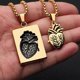thumbnail image 3 of 2 pcs/set Fashion Puzzle Couple Anatomical Heart Necklace Pendant Valentine Gift Jessica, 3 of 5
