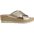 thumbnail image 2 of Women's Earth Modena Marigold Espadrille Sandal Gold Leather 7 M, 2 of 5
