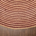 thumbnail image 3 of Superior Braided Jute Handwoven Indoor Outdoor Area Rug, 8' Round, Burgundy, 3 of 5