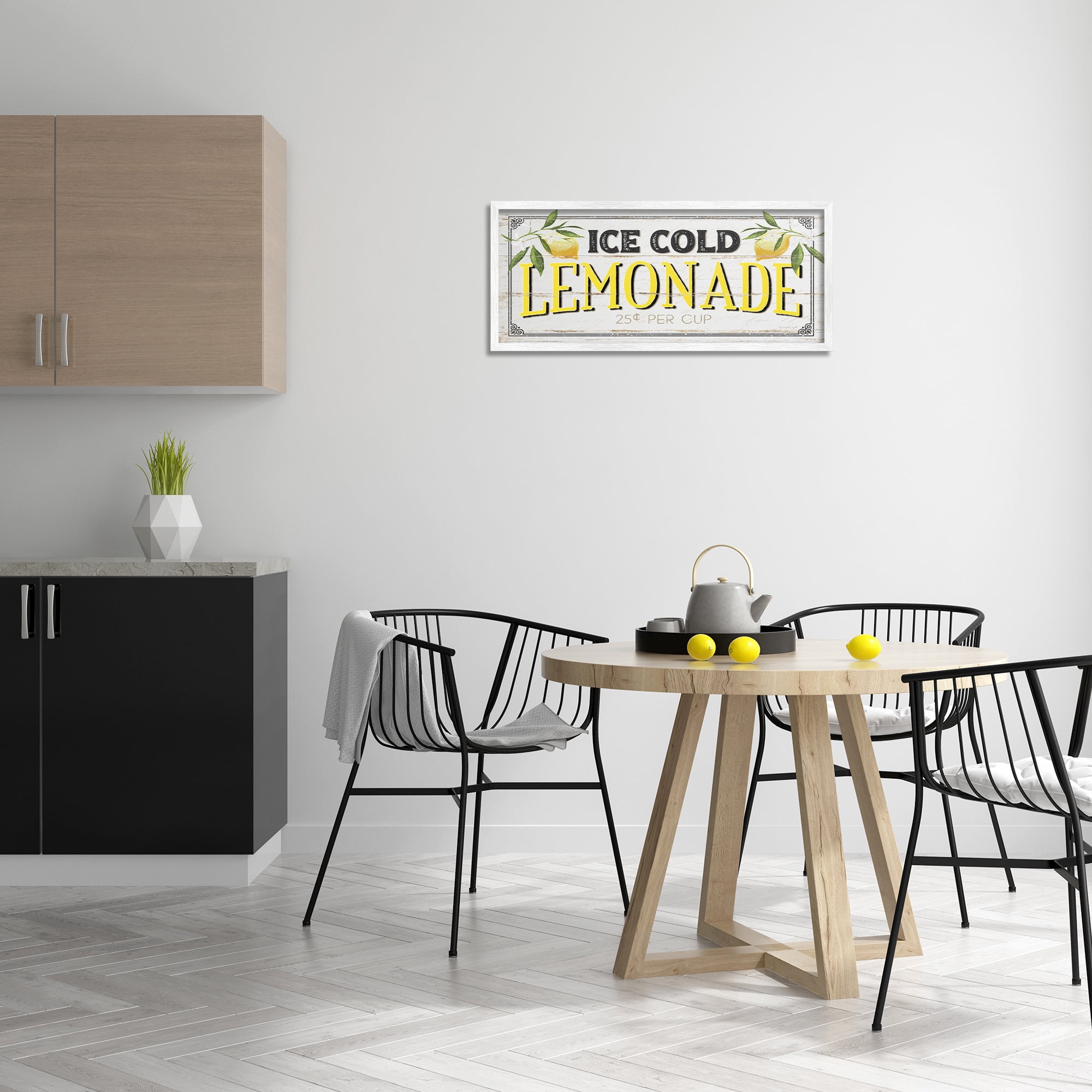 Stupell Industries Vintage Lemonade Stand Sign Food & Beverage Painting White Framed Art Print Wall Art, 30 x 13