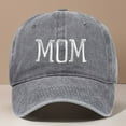 thumbnail image 2 of MIASHUI Women's Mother's Day Embroidered Print Baseball Cap for Retro Style, Washed Design for Vintage Look, Adjustable Fit for Gifts and Casual Wear Grey, 2 of 3