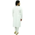 thumbnail image 5 of Atasi Men's White Kurta Pyjama Set Long Cotton Tunic Shirt Ethnic Wear-Small, 5 of 6