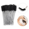 thumbnail image 2 of 50Pcs Disposable Wands Eyelash Brushes Makeup Eyelash Extension All Black, 2 of 9