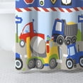 thumbnail image 3 of Trains and Trucks Yellow, Polyester Shower Curtain, Dream Factory, 70"x72", 1 Each, 3 of 5