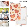thumbnail image 2 of Retro Valentine Orange Hearts Towels 2 Piece Washcloth Hand Towels, Highly Absorbent Towels for Bathroom, Hotel, Gym and Spa 28 X 16 Inches, 2 of 7
