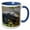Blue/White, variant on 3drose, Usa, Florida, Orlando, Alligator Basking on Mud Island, 11oz Two-tone Yellow Mug