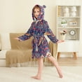 thumbnail image 4 of FORMRS Niños Bathrobe Unisex Hooded Robe Soft Plush Pajamas Sleepwear, Size 2-3T, Geometric Eagle, 4 of 7