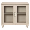 thumbnail image 6 of Buffet Cabinet with Glass Door, Kitchen Storage Cabinets with Adjustable Shelf, 34 inch, Beige, 6 of 6