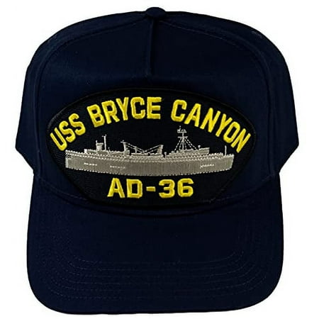 USS Bryce Canyon AD-36 Ship HAT - Navy Blue - Veteran Owned Business