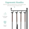 thumbnail image 5 of Best Choice Products 5-Piece Modern Contemporary Indoor Outdoor Antique Fireplace Tool Set w/ Ergonomic Handles - Black, 5 of 7