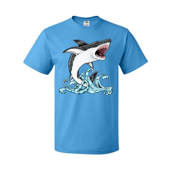 Inktastic Great White Shark Jumping T-Shirt