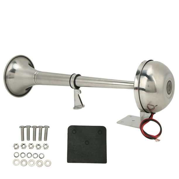 Bocina de aire universal de acero inoxidable VXH1112MAR‑C de 328 dB, 12 V y 30 W, para barcos, vehículos recreativos y yates