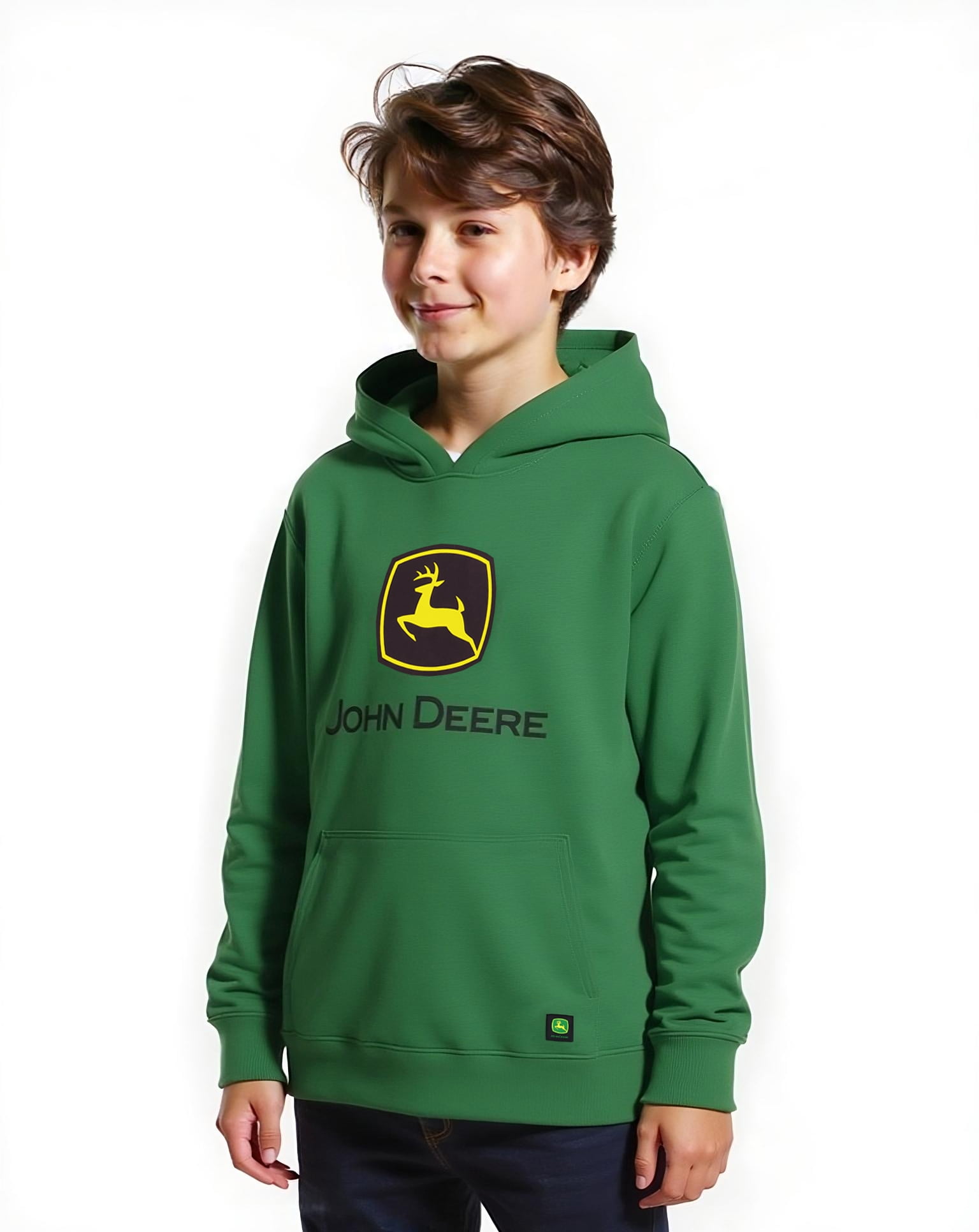 John Deere Boys Graphic Fleece Long Sleeve Hoodie, Sizes 4-18