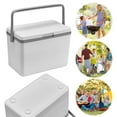 thumbnail image 3 of Insulated Cooler, Yucurem 3L Insulated Portable Cooler with Handle Ice Bucket Leak Proof Outdoor Hard Cooler for Beach, Picnic (White), 3 of 10
