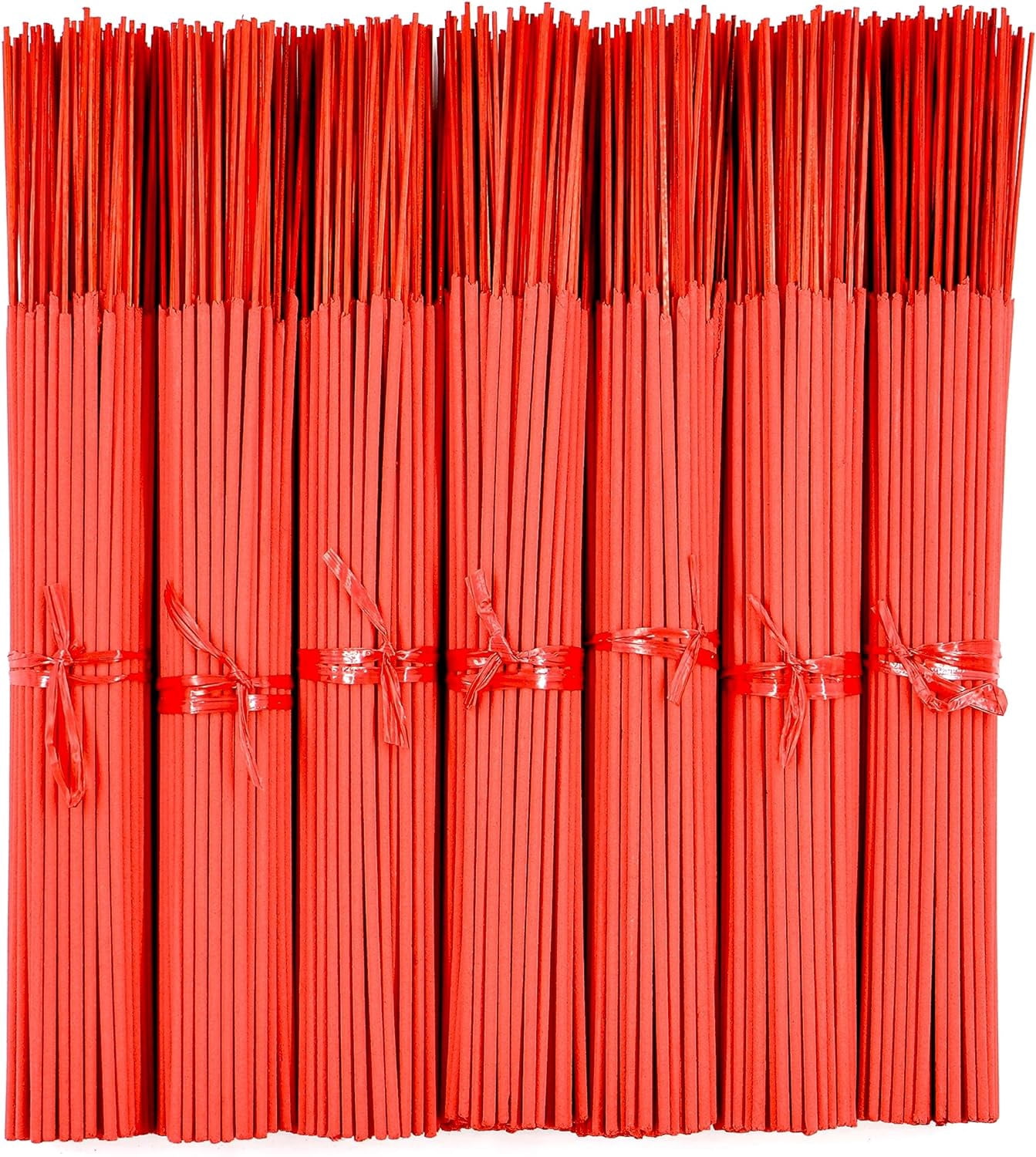 10000 Unscented (Red) Incense Sticks 11" Bulk Wholesale - 100% Natural Joss and Bamboo Punk Blanks - Great for DIY Aromatherapy Incense Making.