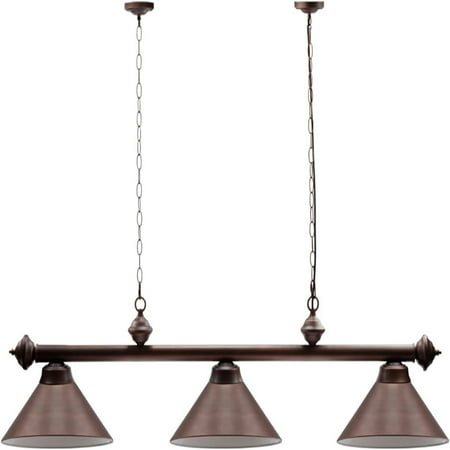 

GSE Pool Light Billiards Light for 7ft/8ft Pool Tables Hanging Billiard with 3 Metal Lamp for Billiards Room Restaurant Coffee Shop (Dark Green)