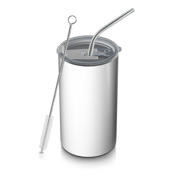 20oz Coffee Tumblers White Ballerina Unicorn Pattern Stainless Steel Vacuum Insulated Travel Tumbler Coffee Cups Mug with Lid and Straw with Cleaning Brush for Cold & Hot Drinks
