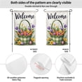 thumbnail image 3 of Spring Garden Flag Welcome Easter Decor Double Sided Polyester Yard Banner with Tulips Carrots Daisies and Colorful Eggs Design for Outdoor Home Decoration 12.5 x 18 Inch#27221, 3 of 6