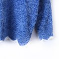 thumbnail image 4 of Womens Plus Size Long Sleeve Sweaters V Neck Casual Loose Fit Knit Fall Winter Solid Color Pullover Sweater Tunic Tops,Blue,M, 4 of 5