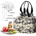 thumbnail image 4 of Pioneer Flower Floral Print Pattern Drawstring Lunch Bag Women - Drawstring Lunch Bag Insulated for Work Office - Stain-Resistant Large Lunchbags for Women with Multi-Pockets, 4 of 6