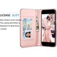 thumbnail image 5 of Tekcoo Wallet Case For iPhone SE 2020 / iPhone 7 8 4.7" Luxury ID Cash Credit Card Slots Holder Carrying Pouch Folio Flip PU Leather Cover [Detachable Magnetic Hard Case] Lanyard - Rose Gold, 5 of 6