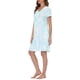 thumbnail image 4 of INSPIRE CHIC Camisón de Noche para Mujeres, Ropa de Dormir, Vestido de Lounge, Cuello en V, Manga Corta, Camisones XS, Tie Dye Azul, 4 of 6