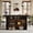 Black, variant on Fnova 70.9" 4-Tier Modern Bar Table, Pub Table with Wine Glass Holder & Footrest, Large Home Bar Unit with Storage Shelves for Kitchen, Dining Room & Commercial Use