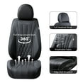 thumbnail image 4 of Coverado Car Seat Covers Full Set, Premium Leather Front and Rear Seat Protectors, Sleek Design Universal Fit for Most Cars, Black, 4 of 8