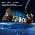 thumbnail image 2 of BASN Bsinger BC100 en Auriculares con monitor de oído Universal Fit Noise Aislante IEM Auriculares para músicos Cantantes Estudio Audiófilos (Marrón), 2 of 3
