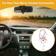 thumbnail image 2 of 1 Pcs Metal Faux Crystal Heart Car Rear View Mirror Pendant Accessories Car Hanging Ornament Pink, 2 of 6