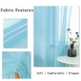 thumbnail image 3 of 2 Pack Basic Sheer Curtain Drapes for Living Room, Light Filtering Voile Drapes for Bedroom, Patio, Sliding Door, Each 40" W x 79" L, 3 of 4