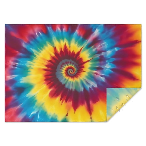 Colorful Rainbow Tie Dye Spiral Pattern Rectangle Tablecloth 60"x84",Waterproof Polyester Rectangle Table Cloth, Wipeable Spillproof Polyester Tablecloth for Dining, Camping, Indoor and Outdoor